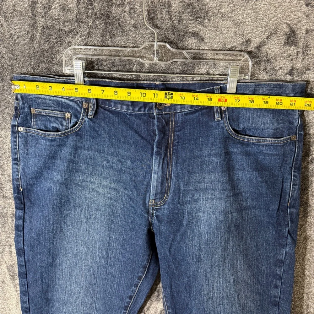 Proper Cloth Japanese 12 Oz Dark Wash Indigo Stretch Denim‎ Jeans 44x29